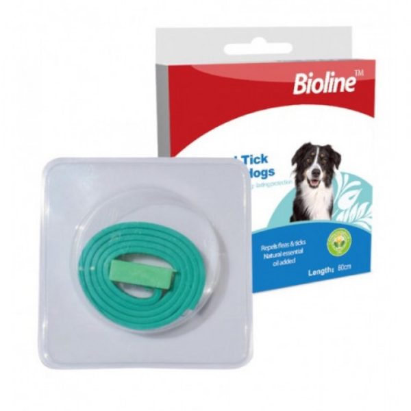 قلاده سگ ضد کک و کنه برند بیولاین مدل flea and tick collar