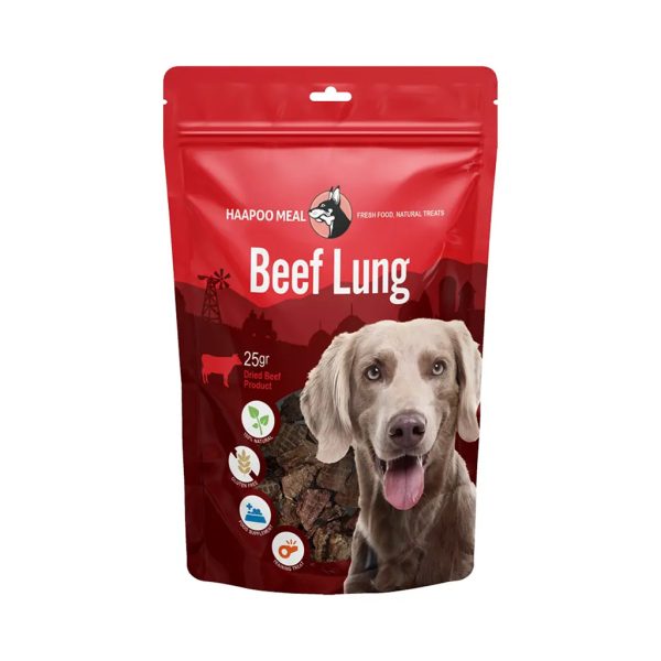 تشویقی سگ هاپومیل مدل جگر سفید گاو کد Beef Lung وزن 25 گرم