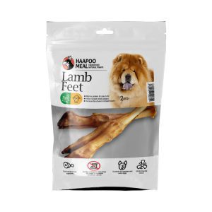 تشویقی سگ هاپومیل مدل پاچه بره کد Lamb Feet XXL وزن 350 گرم